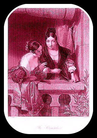 The Serenade - Traditionally Spanish women 19th century